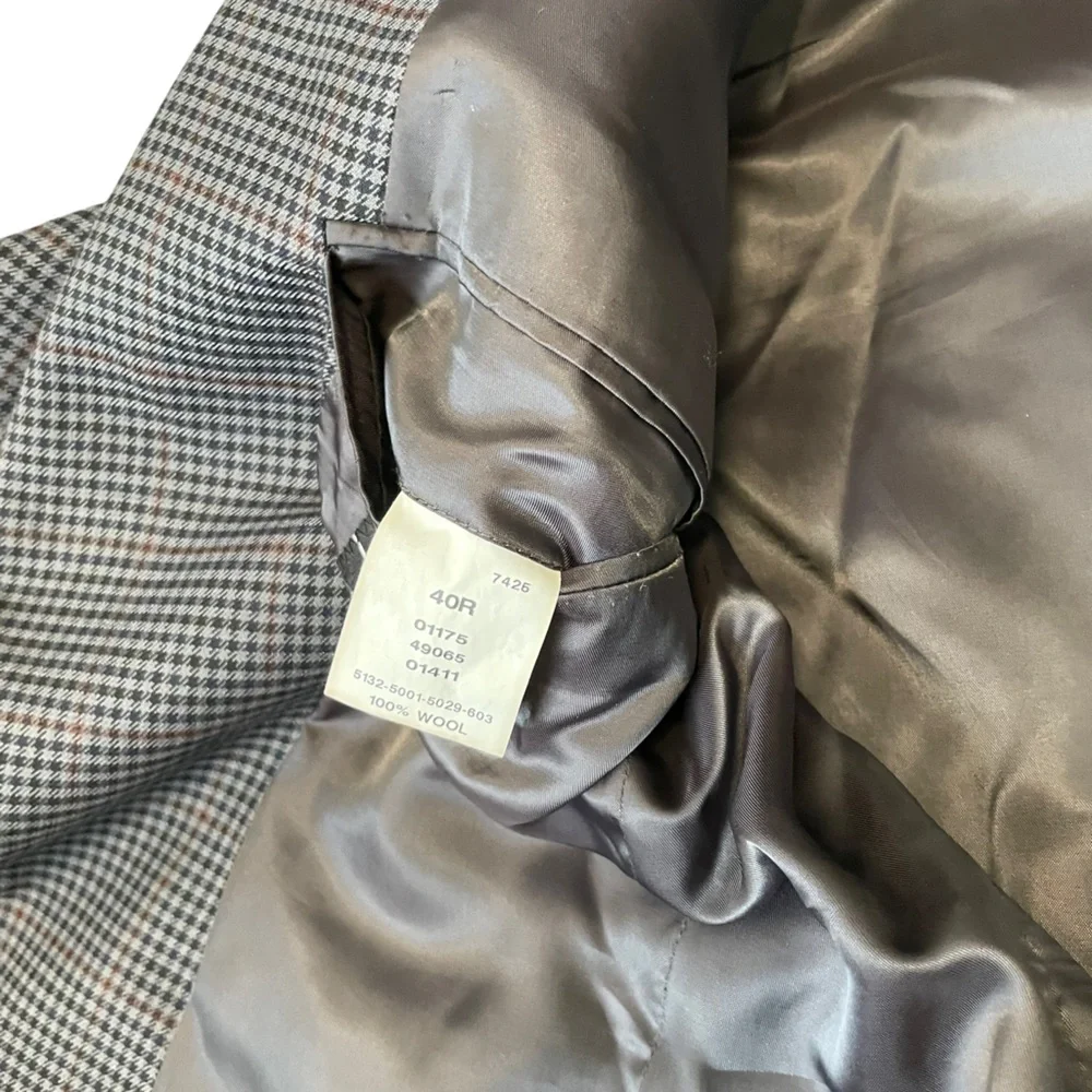 Men's ‎ 100% wool Jos A Bank's Sport coat 2 button 40R prince of wales check